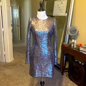 NTW Silver Sequined Dress (size 2)